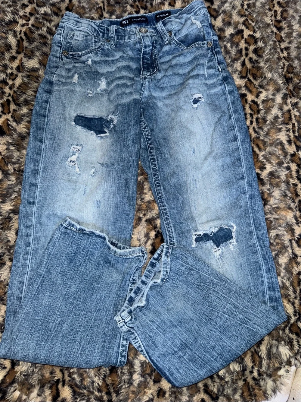 Distressed boys Blue Denim Jeans